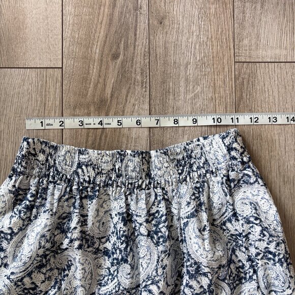 Margaret O'Leary Tiered Maxi Skirt Blue White Paisley Womens SM Boho Retro Y2K - Picture 5 of 12